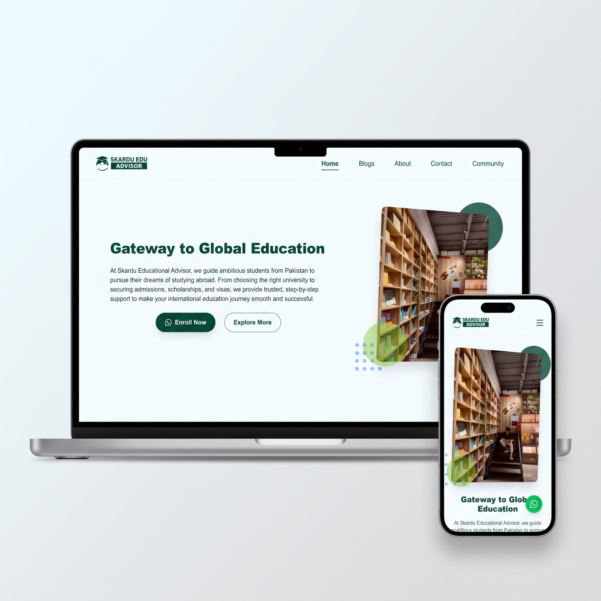 Study abroad educational consultancy web platform